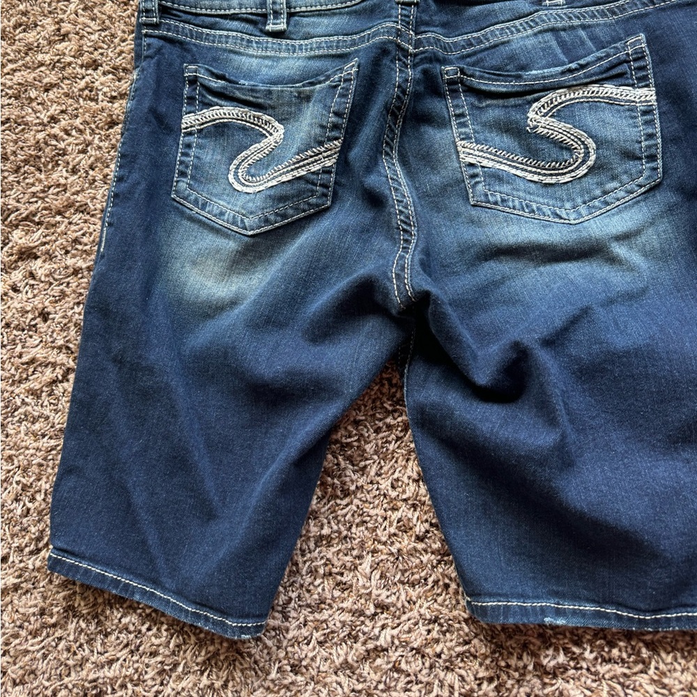 Silver jeans shorts